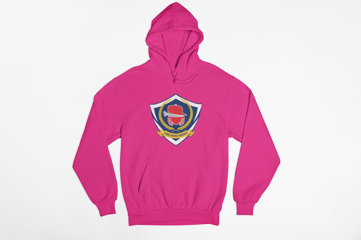 Lost Boyz Family Crest Hoodie (Blue/Gold/Red)